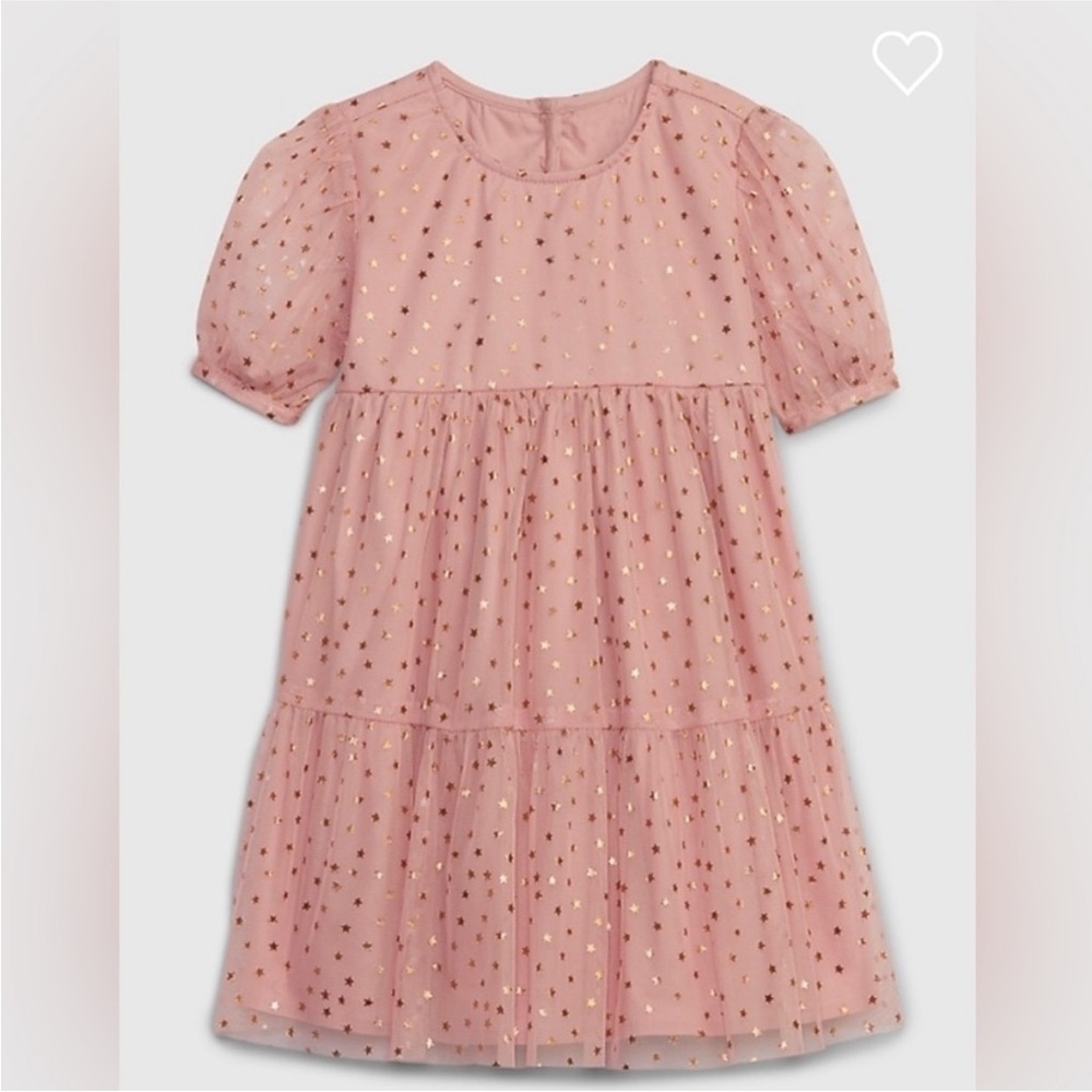 2T Gap Kids toddler metallic tulle tiered dress with stars